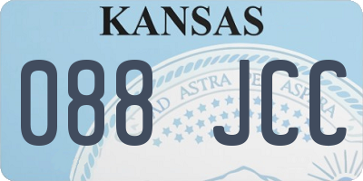 KS license plate 088JCC