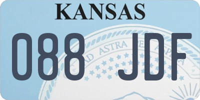 KS license plate 088JDF