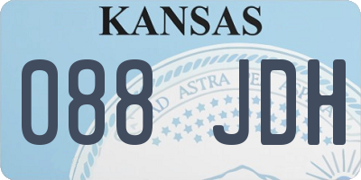 KS license plate 088JDH