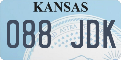 KS license plate 088JDK