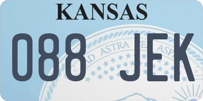 KS license plate 088JEK