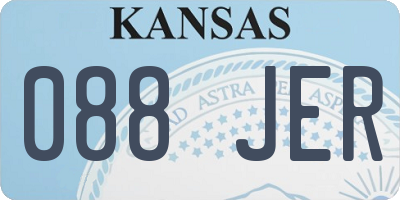 KS license plate 088JER