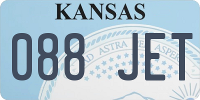 KS license plate 088JET