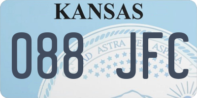 KS license plate 088JFC