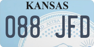 KS license plate 088JFD