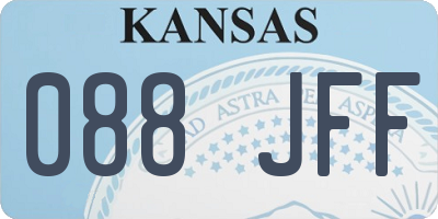 KS license plate 088JFF