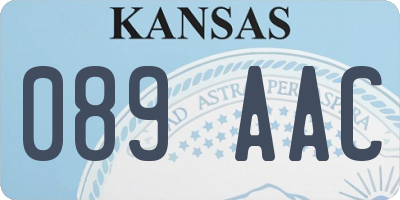KS license plate 089AAC
