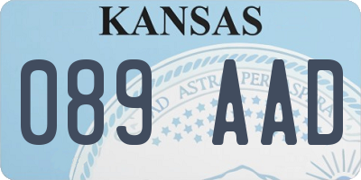 KS license plate 089AAD