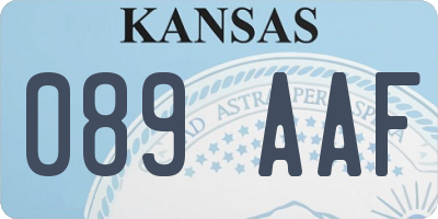 KS license plate 089AAF