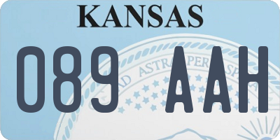 KS license plate 089AAH