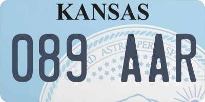 KS license plate 089AAR
