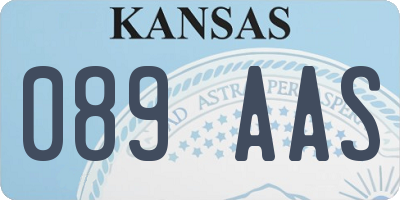 KS license plate 089AAS