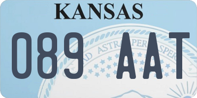 KS license plate 089AAT