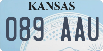 KS license plate 089AAU