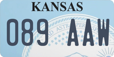 KS license plate 089AAW