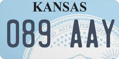 KS license plate 089AAY