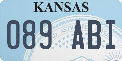 KS license plate 089ABI