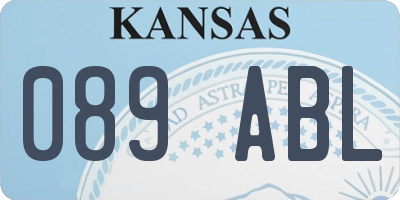 KS license plate 089ABL