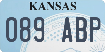 KS license plate 089ABP