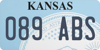 KS license plate 089ABS