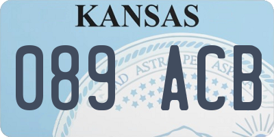 KS license plate 089ACB