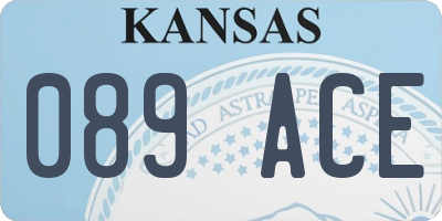 KS license plate 089ACE