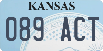 KS license plate 089ACT