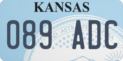 KS license plate 089ADC