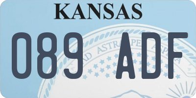 KS license plate 089ADF