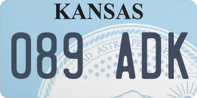 KS license plate 089ADK