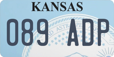 KS license plate 089ADP
