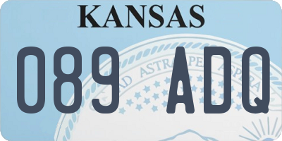 KS license plate 089ADQ
