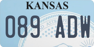 KS license plate 089ADW