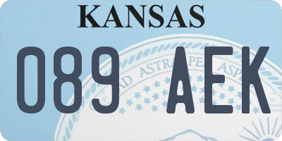 KS license plate 089AEK