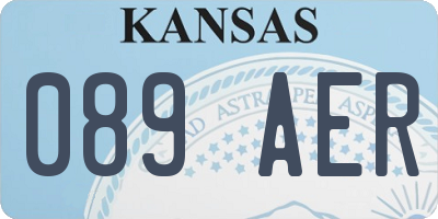 KS license plate 089AER