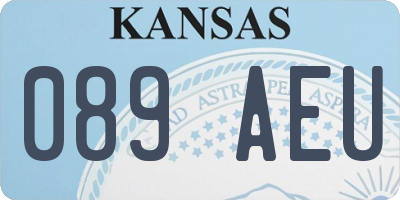 KS license plate 089AEU