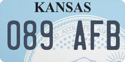 KS license plate 089AFB
