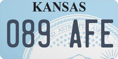KS license plate 089AFE