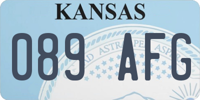 KS license plate 089AFG