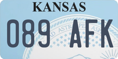 KS license plate 089AFK