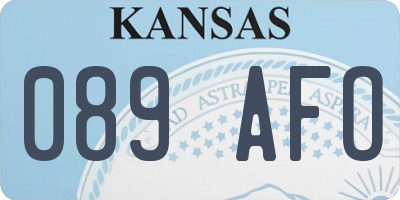 KS license plate 089AFO