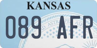 KS license plate 089AFR