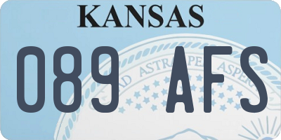 KS license plate 089AFS