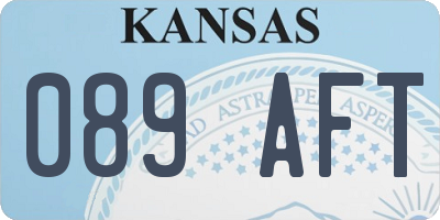 KS license plate 089AFT