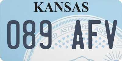 KS license plate 089AFV