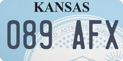 KS license plate 089AFX