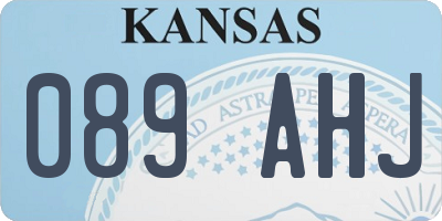 KS license plate 089AHJ