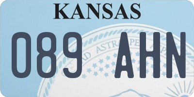 KS license plate 089AHN