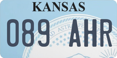 KS license plate 089AHR