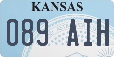 KS license plate 089AIH